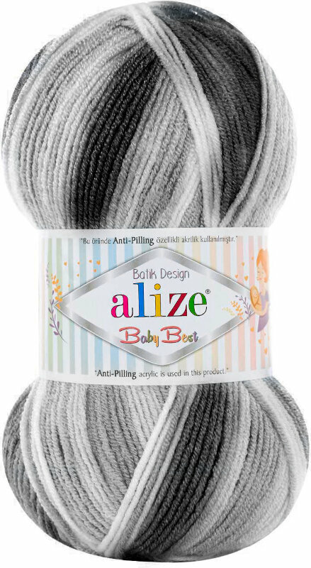 Fios para tricotar Alize Baby Best Batik 7542