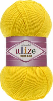 Przędza dziewiarska Alize Cotton Gold 110 Yellow - 1
