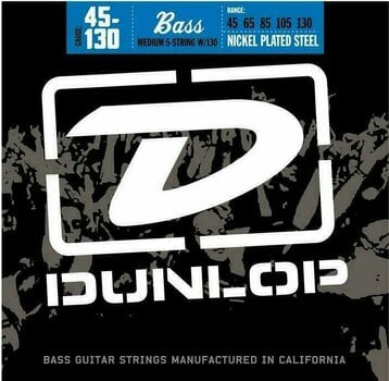 Saiten für 5-saitigen E-Bass, Saiten für 5-Saiter E-Bass Dunlop DBN 45130 - 1