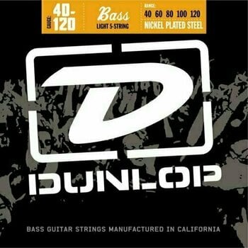 Saiten für 5-saitigen E-Bass, Saiten für 5-Saiter E-Bass Dunlop DBN 40120 - 1