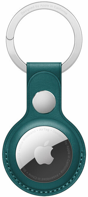 Okos nyomkövető kiegészítő Apple AirTag Leather Key Ring Zöld Okos nyomkövető kiegészítő