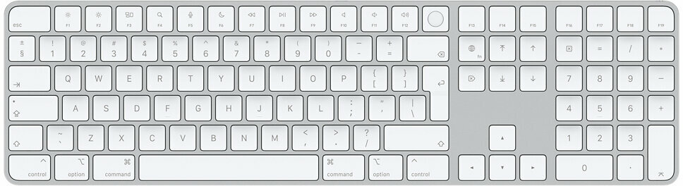 Billentyűzet Apple Magic Keyboard Touch ID Numeric Angol billentyűzet Billentyűzet
