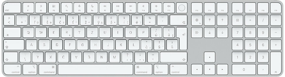 Tipkovnica Apple Magic Keyboard s Touch ID with Numeric Keyboard - SK