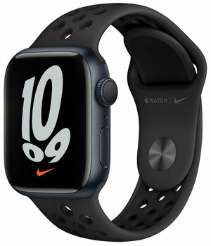 Zegarek smart Apple Watch Nike Series 7 GPS, 41mm Midnight Aluminium Case - 1