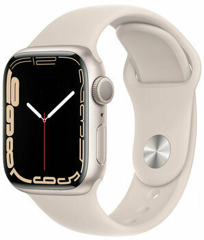 Zegarek smart Apple Watch Series 7 GPS, 41mm Starlight Aluminium Case - 1