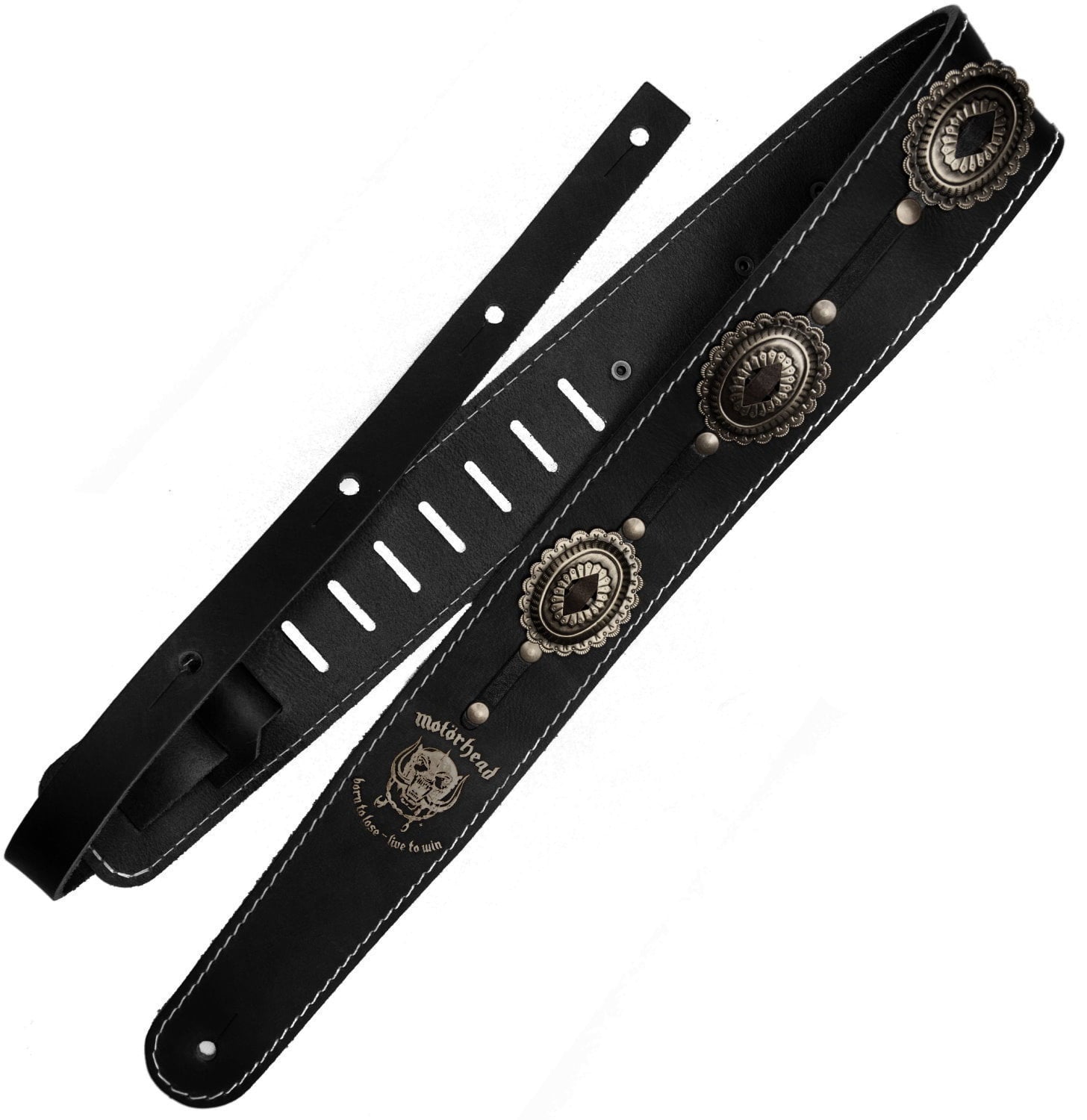 Courroie de guitare Richter Motörhead Concho Strap Black / Old Silver