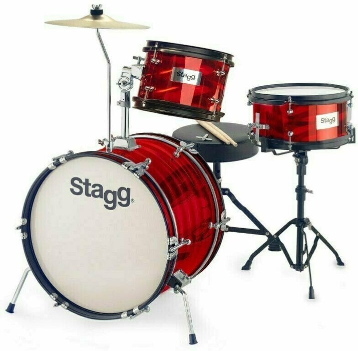 Stagg TIMJR3-16B Kinder Schlagzeug Rot Rot