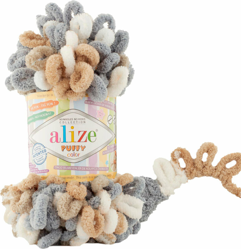 Fios para tricotar Alize Puffy Color 6395