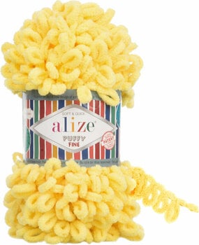Kötőfonal Alize Puffy Fine 113 Yellow - 1