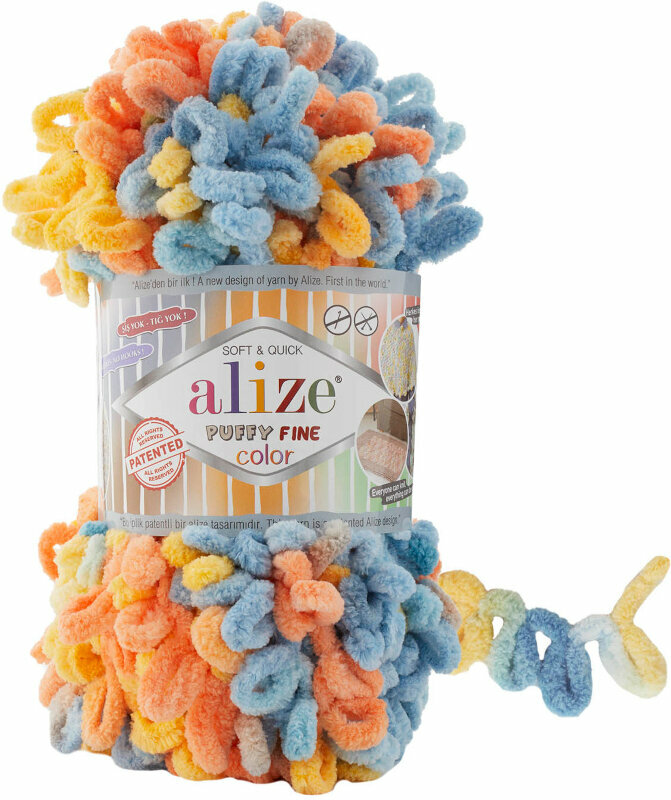 Knitting Yarn Alize Puffy Fine Color 6314