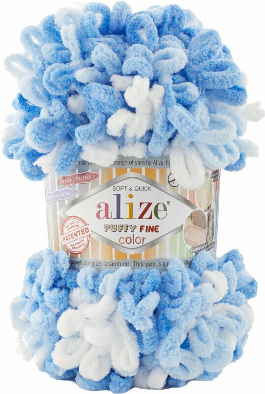 Knitting Yarn Alize Puffy Fine Color 6371