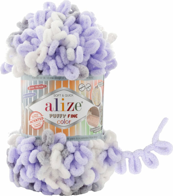 Knitting Yarn Alize Puffy Fine Color 6372