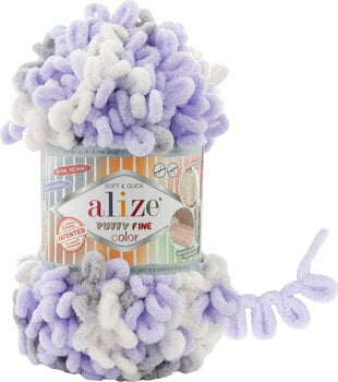 Fios para tricotar Alize Puffy Fine Color 6372 - 1