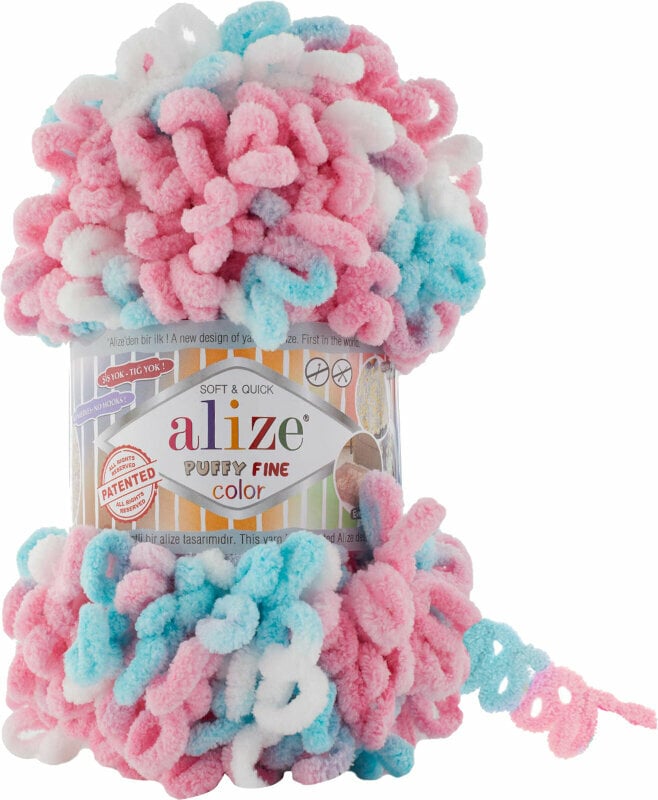 Knitting Yarn Alize Puffy Fine Color 6377