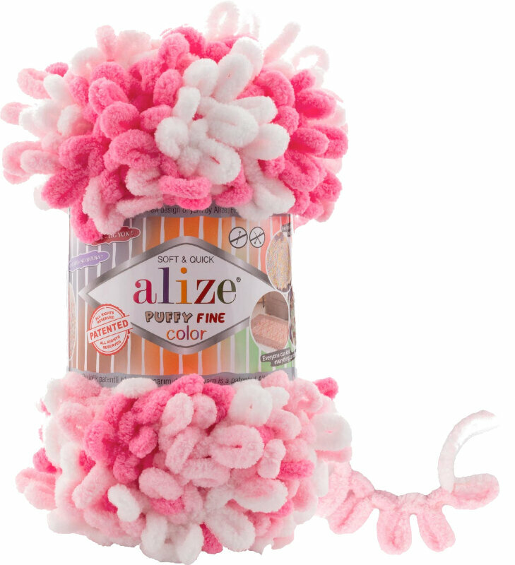 Knitting Yarn Alize Puffy Fine Color 6383