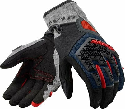 Motorcycle Gloves Rev'it! Gloves Mangrove Silver/Blue S Motorcycle Gloves - 1
