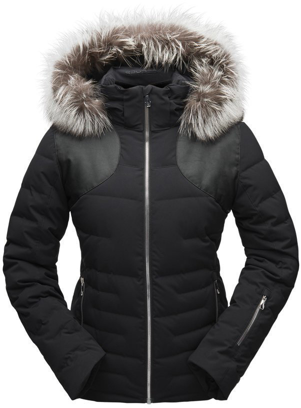 Skidjacka Spyder Falline Real Fur Womens Jacket Black/Black 8