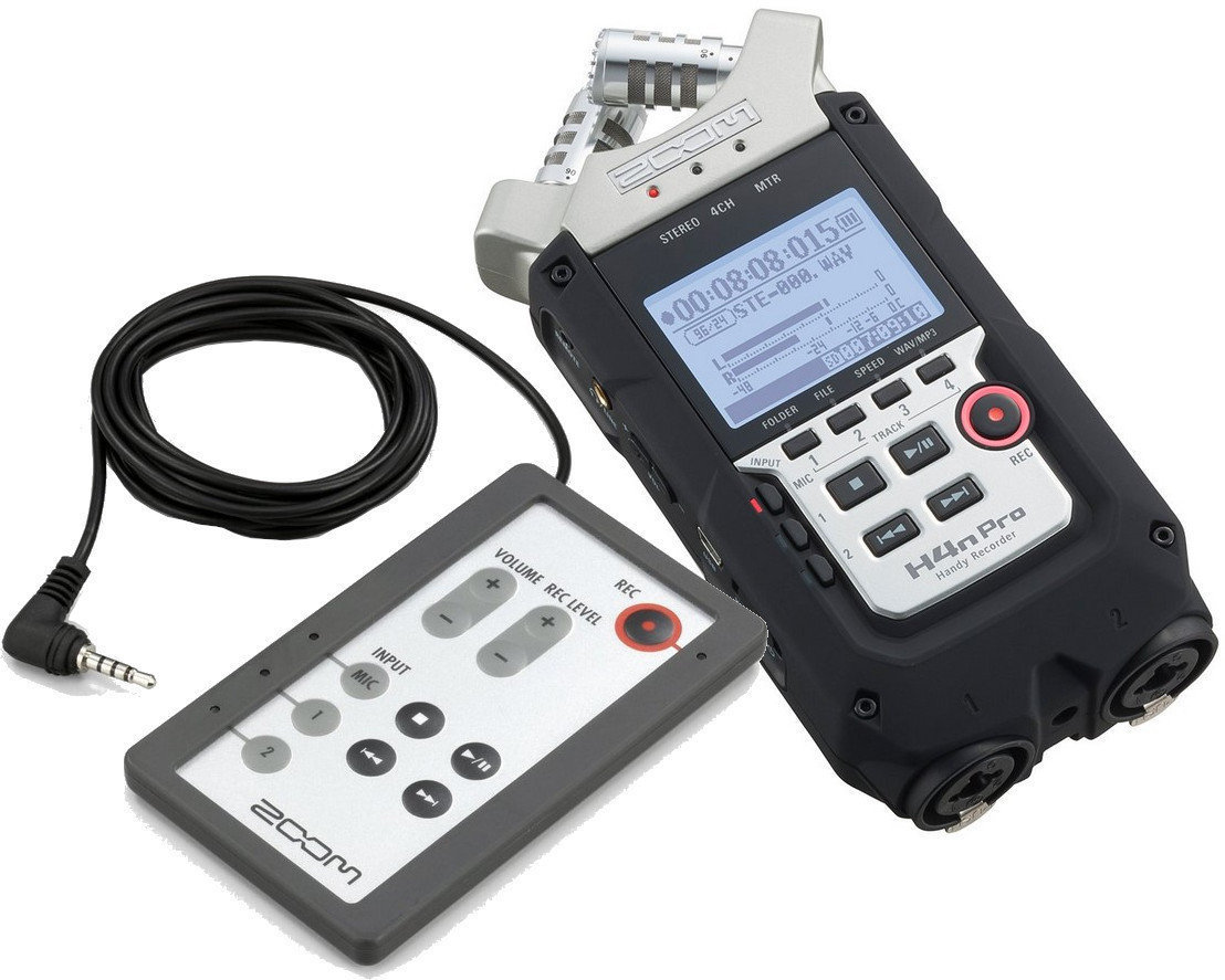 Portable Digital Recorder Zoom H4n Pro Remote SET