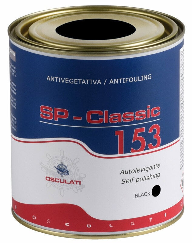 Antivegetacijski premazi Osculati SP Classic 153 Self-Polishing Antifouling Black 0,75 L