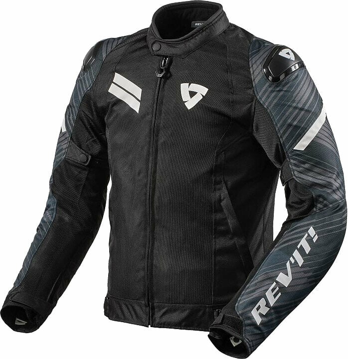 Textilní bunda Rev'it! Jacket Apex Air H2O Black/White S Textilní bunda