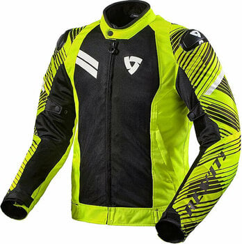 Blouson textile Rev'it! Jacket Apex Air H2O Neon Yellow/Black L Blouson textile (Déjà utilisé) - 1