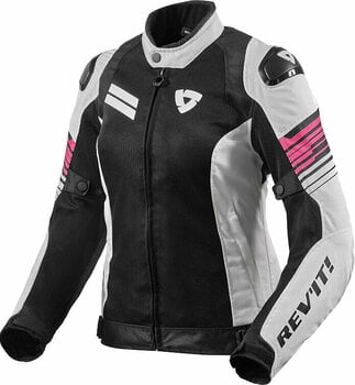 Tekstilna jakna Rev'it! Jacket Apex Air H2O Ladies White/Pink 36 Tekstilna jakna - 1