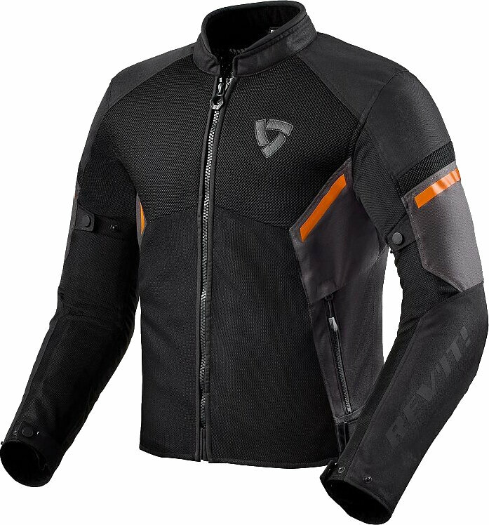 Tekstiljakke Rev'it! Jacket GT-R Air 3 Black/Neon Orange 3XL Tekstiljakke