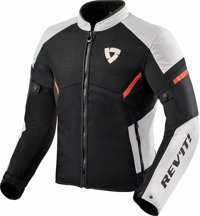 Giacca in tessuto Rev'it! Jacket GT-R Air 3 White/Neon Red 2XL Giacca in tessuto