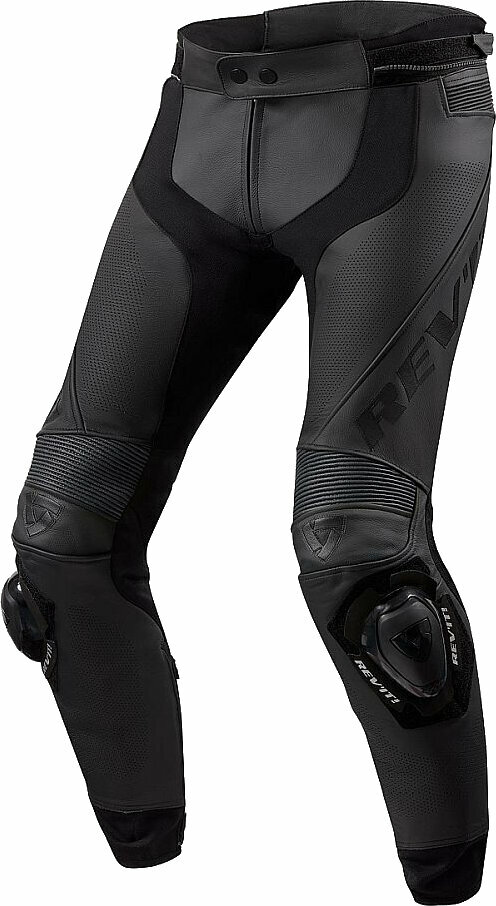 Pantalones de moto de cuero Rev'it! Trousers Apex Black 52 Pantalones de moto de cuero