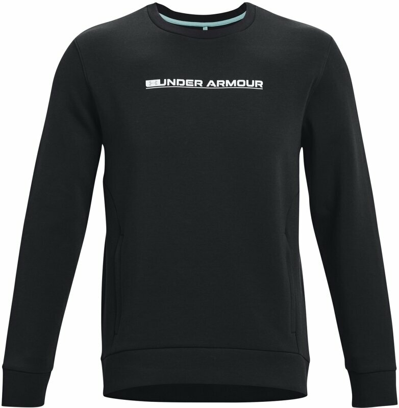 Fitness Sweatshirt Under Armour UA Summit Knit Crew Black/White XL Fitness Sweatshirt
