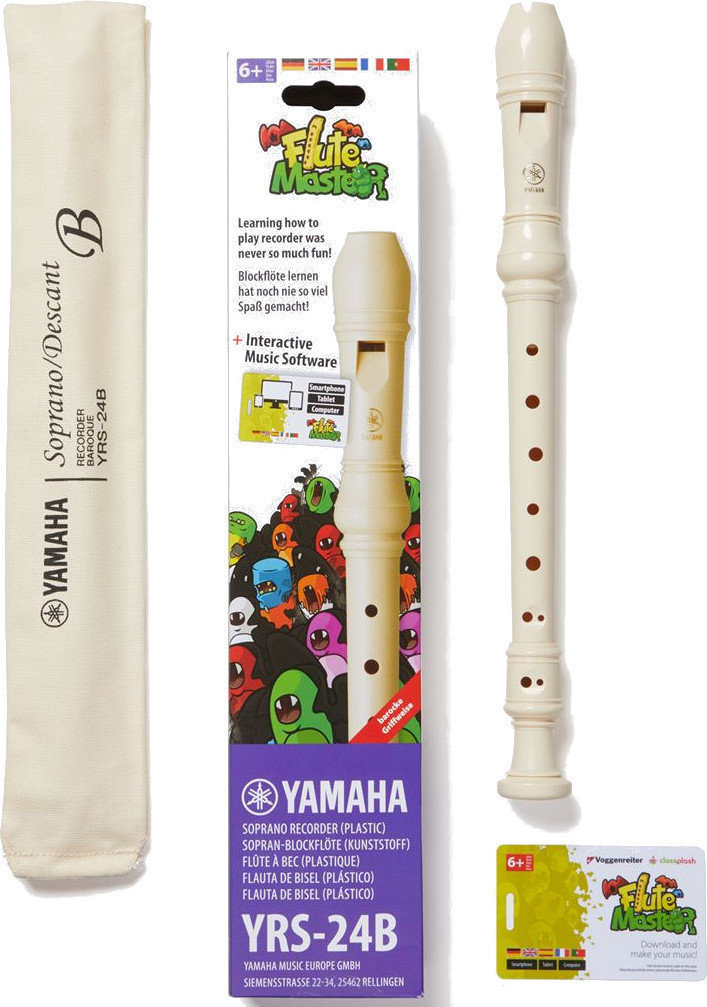 Flauto Dolce Soprano Yamaha YRS-24B Flauto Dolce Soprano C Bianco