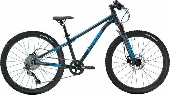 Vélo semi-rigides Frog MTB 62 Shimano Alivio RD-M3100-SGS Shadow 1x9 Metallic Grey/Neon Blue 12,5" - 1