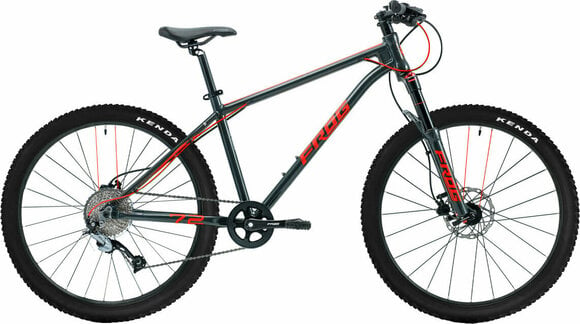 Bicicleta hardtail Frog MTB 72 Shimano Alivio RD-M3100-SGS Shadow 1x9 Metallic Grey/Neon Red 16" - 1