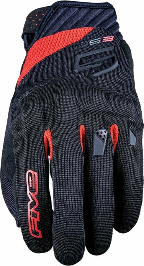 Motorcycle Gloves Five RS3 Evo Black/Red XS Motorcycle Gloves