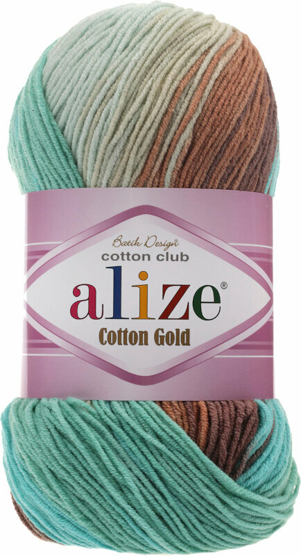 Pletací příze Alize Cotton Gold Batik 4603 Pletací příze