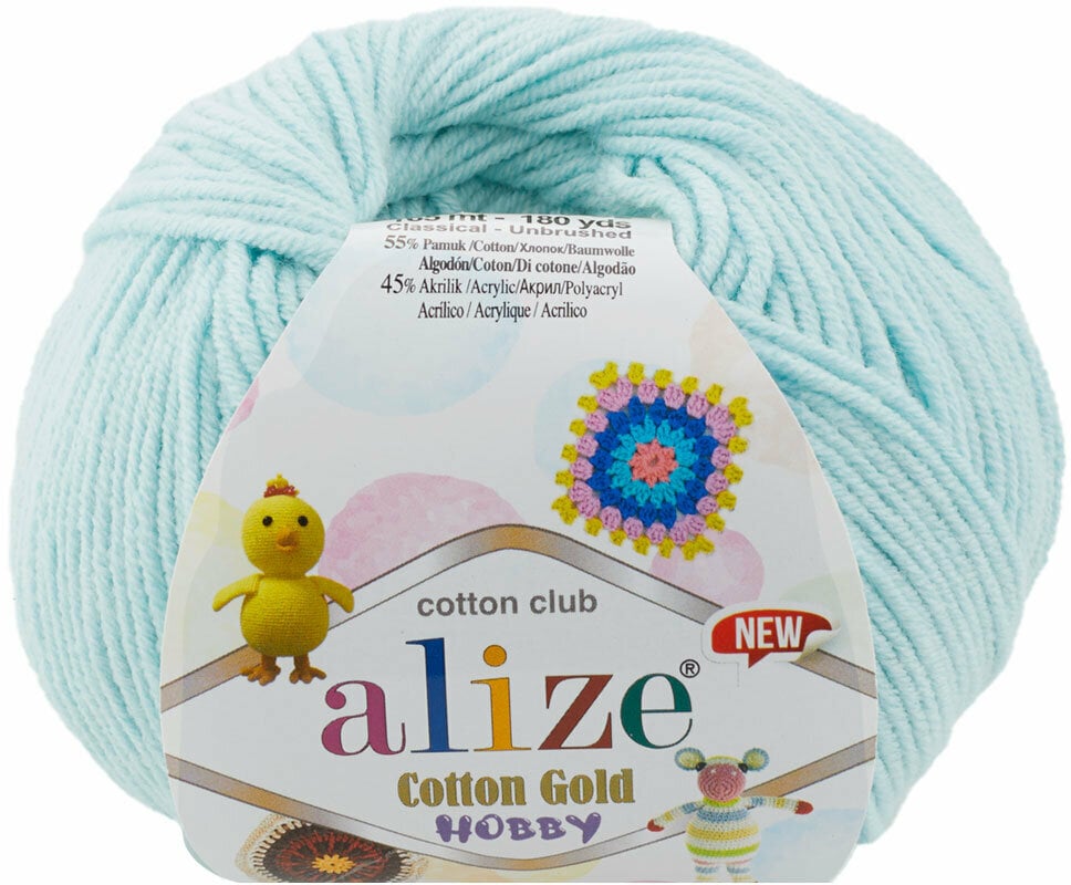 Fios para tricotar Alize Cotton Gold Hobby New 514 Fios para tricotar