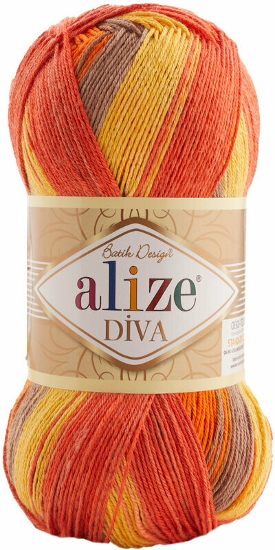 Fios para tricotar Alize Diva Batik 7632 Fios para tricotar