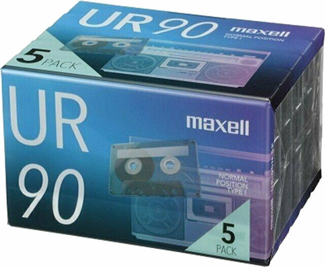 Retro Storage Media Maxell UR90 UR-90N 5P Cassette Retro Storage Media