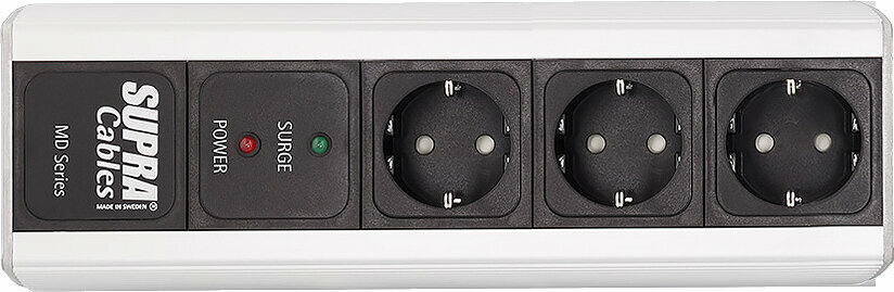 Cable de extensión Hi-Fi SUPRA Cables Mains Block MD03-EU/SP Mk3 Blanco Cable de extensión Hi-Fi