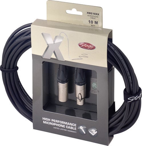 Microphone Cable Stagg XMC10 Black 10 m