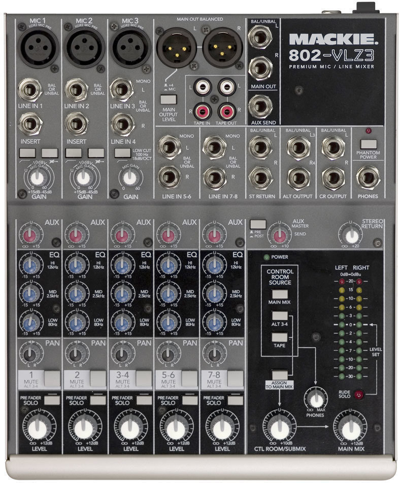 Table de mixage analogique Mackie 802 VLZ3