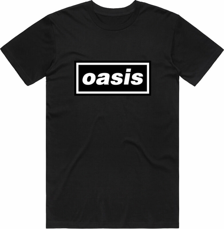 Camiseta de manga corta Oasis Camiseta de manga corta Decca Logo Unisex Black L
