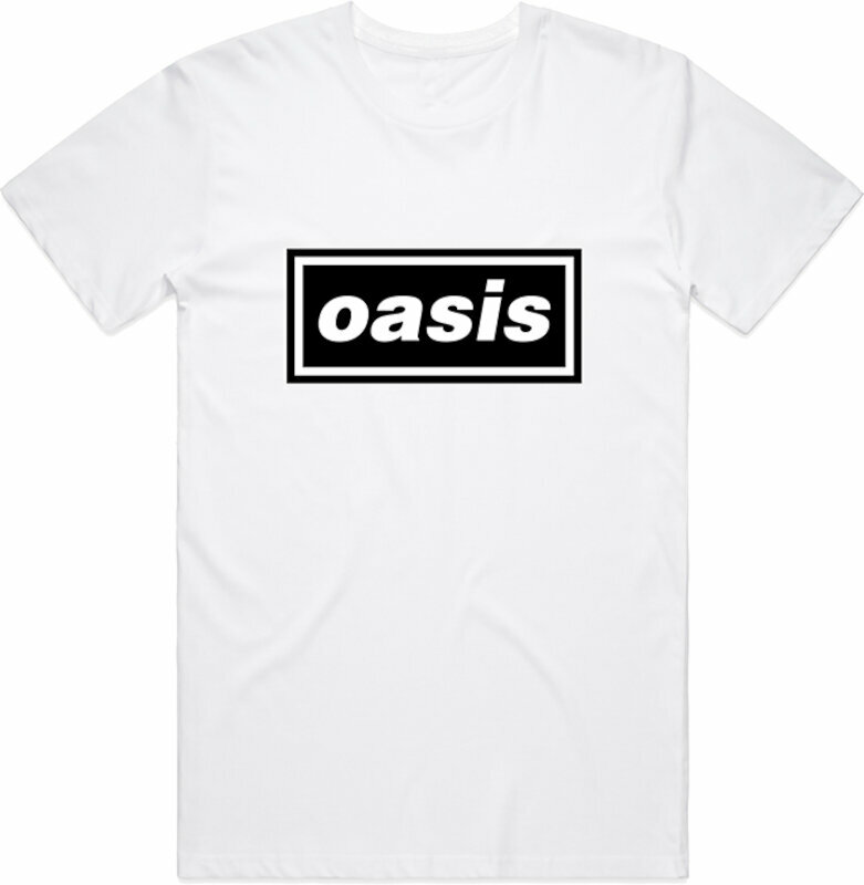 Camiseta de manga corta Oasis Camiseta de manga corta Decca Logo Unisex Blanco 2XL