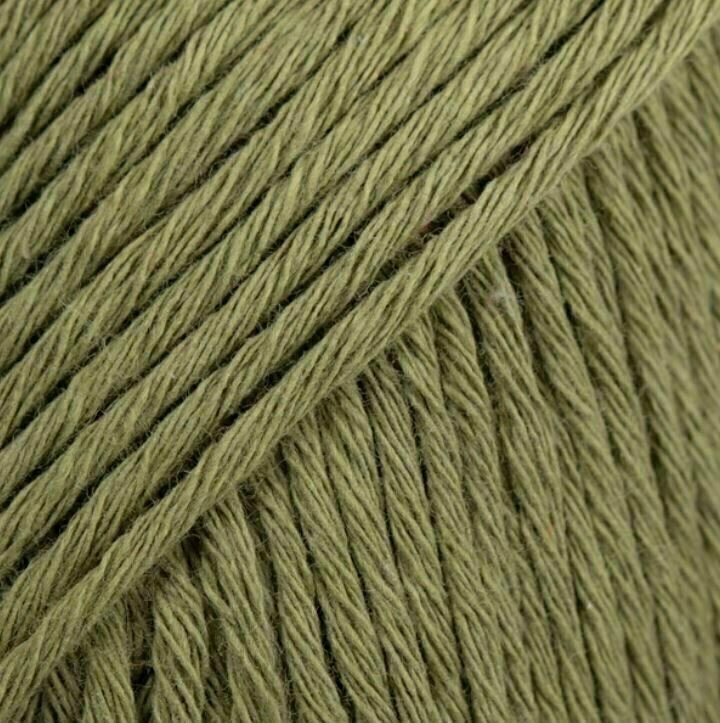 Knitting Yarn Drops Cotton Light Uni Colour 12 Green Khaki Knitting Yarn