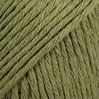 Knitting Yarn Drops Cotton Light Uni Colour 12 Green Khaki Knitting Yarn - 1