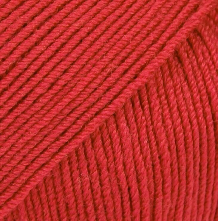 Fire de tricotat Drops Baby Merino Uni Colour 16 Red