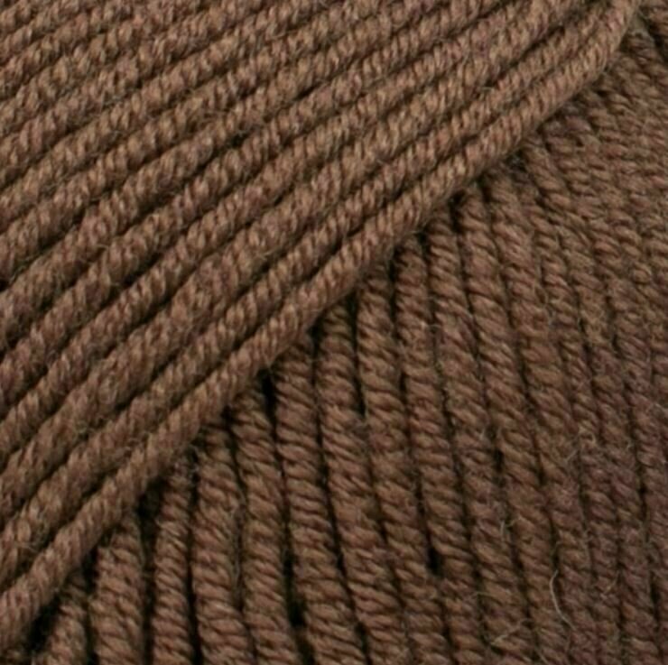 Fil à tricoter Drops Merino Extra Fine Uni Colour 49 Chocolate