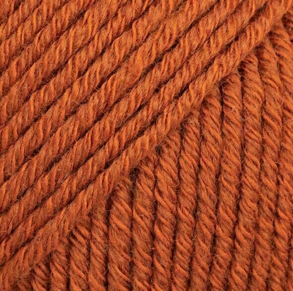 Knitting Yarn Drops Cotton Merino Uni Colour 25 Rust Knitting Yarn