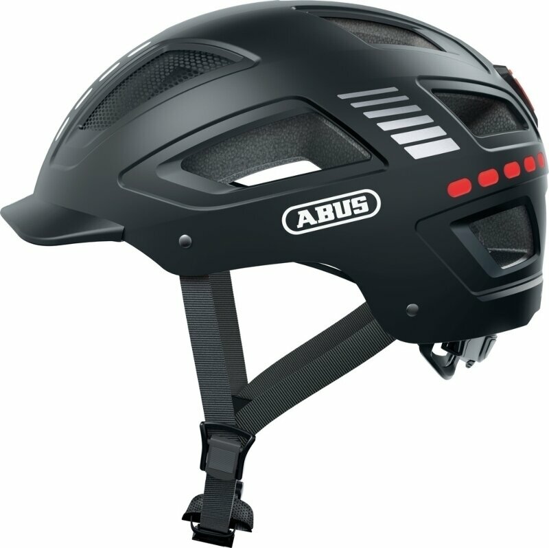 Levně Abus Hyban 2.0 LED Signal Black L Cyklistická helma