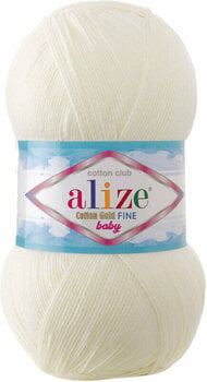 Fire de tricotat Alize Cotton Gold Fine Baby 62 Light Cream - 1